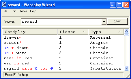 Crossword Wordplay Wizard Screenshot